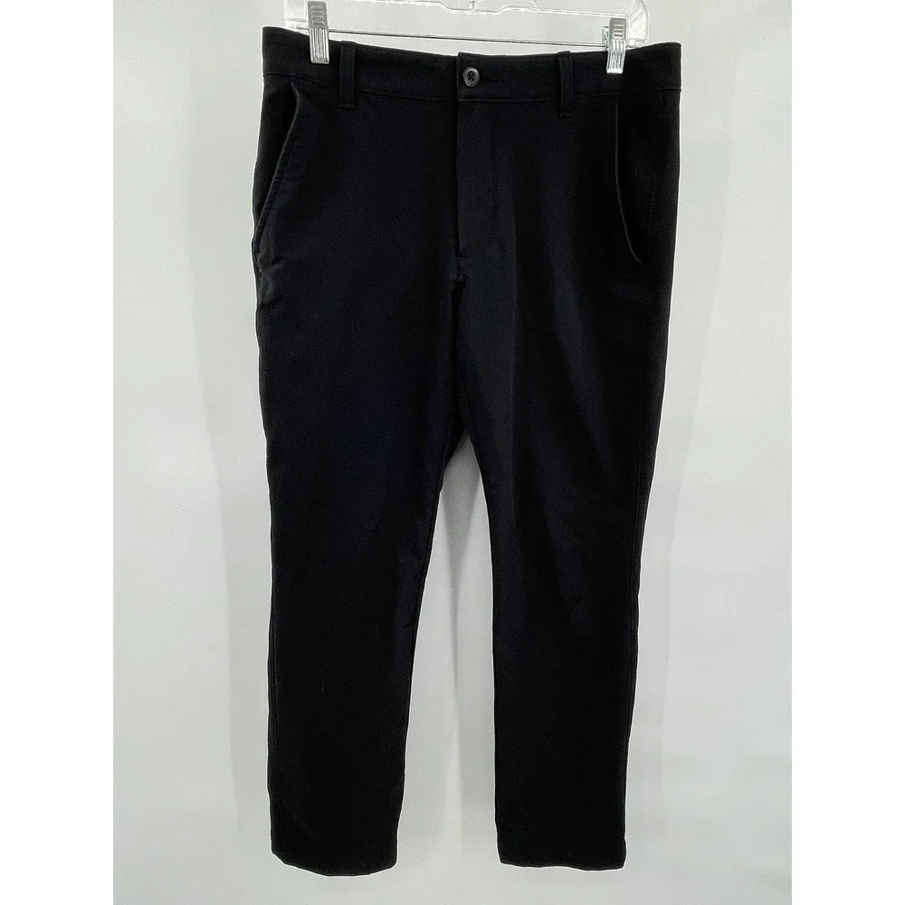 Under Armour Men's Black Golf Chino Pants Size 32x29 UA Performance Flat‎ Front